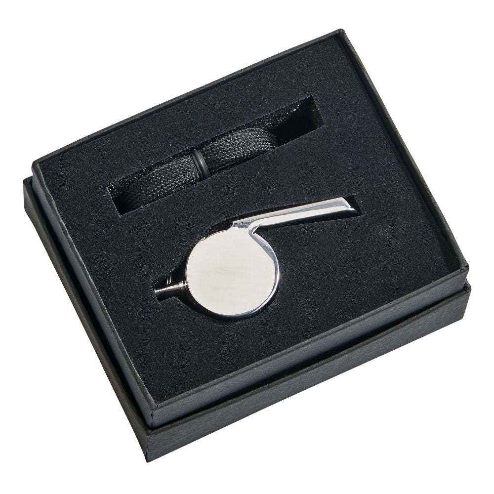 Stainless Steel Coach's Whistle with Lanyard-2
