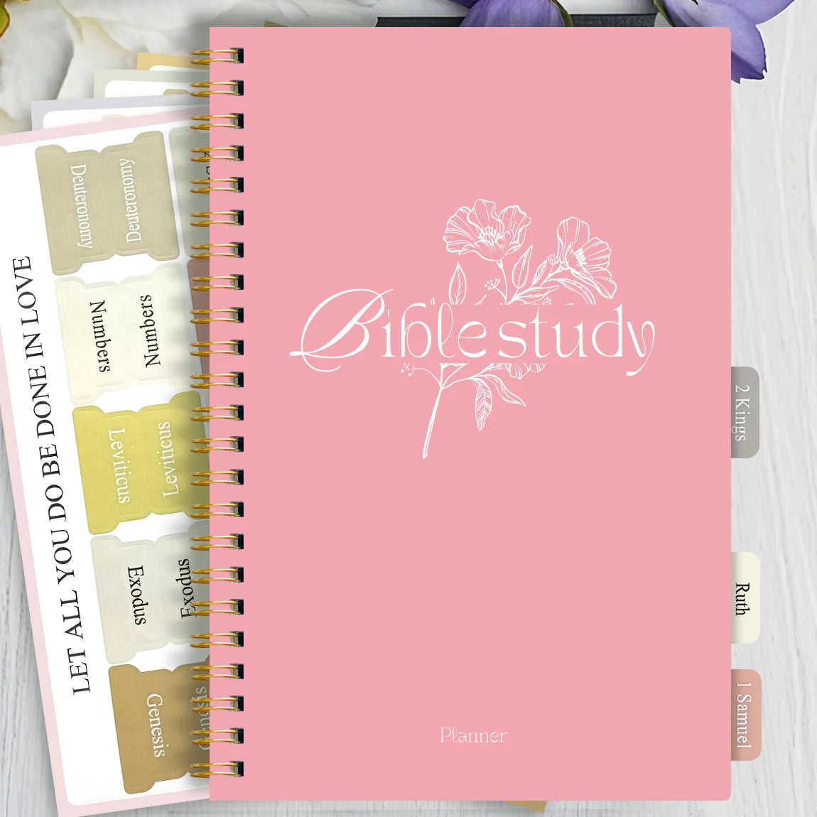 Bible Study Journal with Colorful Scripture Stickers–SOAP Method Prayer Notebook with Tabs for Bible Books,Christian Gift