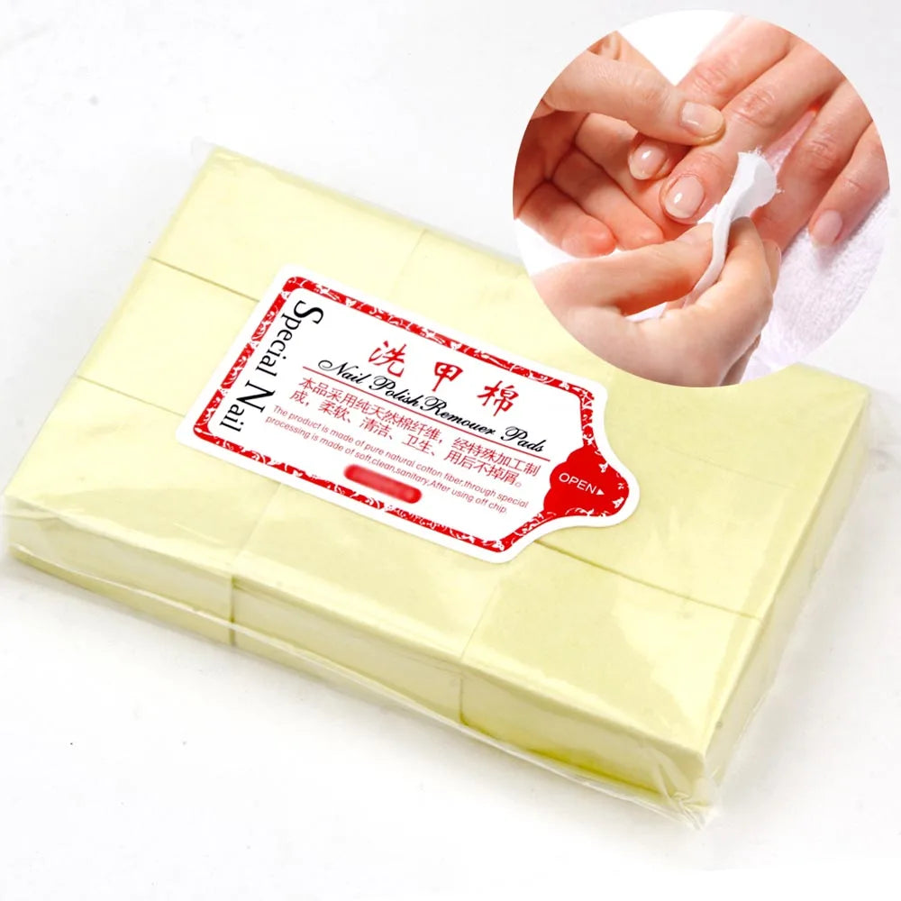 Nail Polish Remover Napkins Nail Wipes Pads Bath Manicure Pedicure UV Gel Lint-Free Wipes 100% Cotton Napkins For Nails Art Tool
