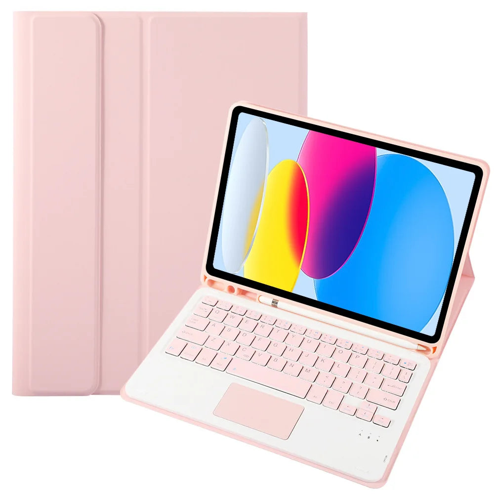 Wireless Touchpad Keyboard for iPad Air 5 4 10.9 7th 8th 9th 10.2 3 10.5 Stand Cover Case iPad Pro 11 Mini 6-Tablet Covers Cases