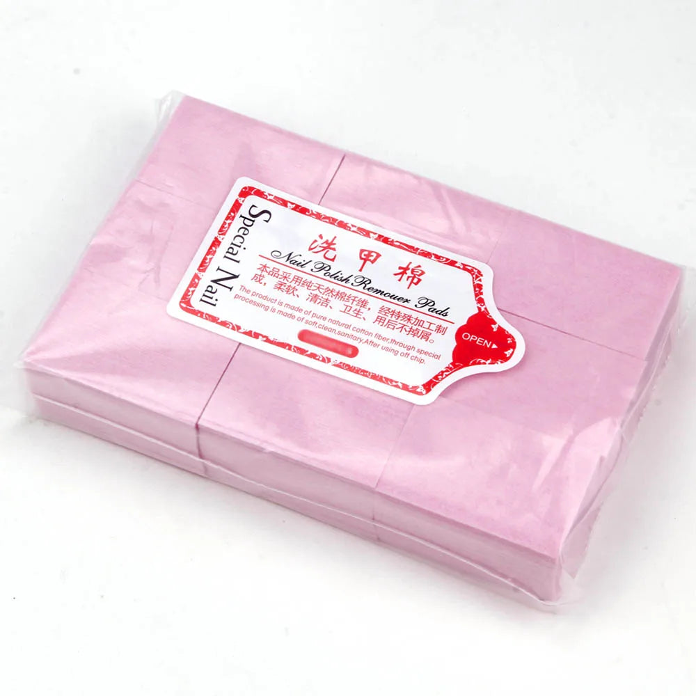 Nail Polish Remover Napkins Nail Wipes Pads Bath Manicure Pedicure UV Gel Lint-Free Wipes 100% Cotton Napkins For Nails Art Tool