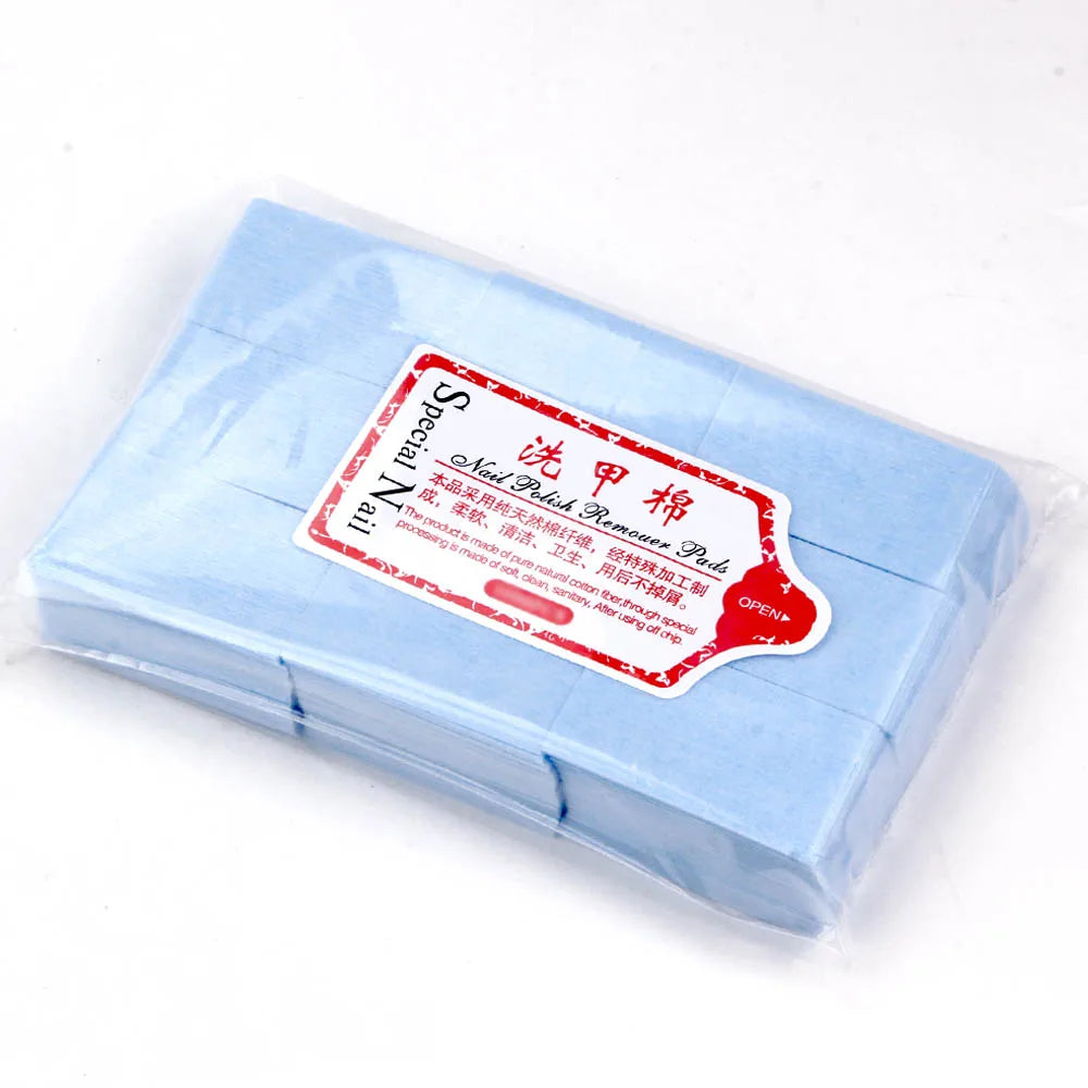 Nail Polish Remover Napkins Nail Wipes Pads Bath Manicure Pedicure UV Gel Lint-Free Wipes 100% Cotton Napkins For Nails Art Tool