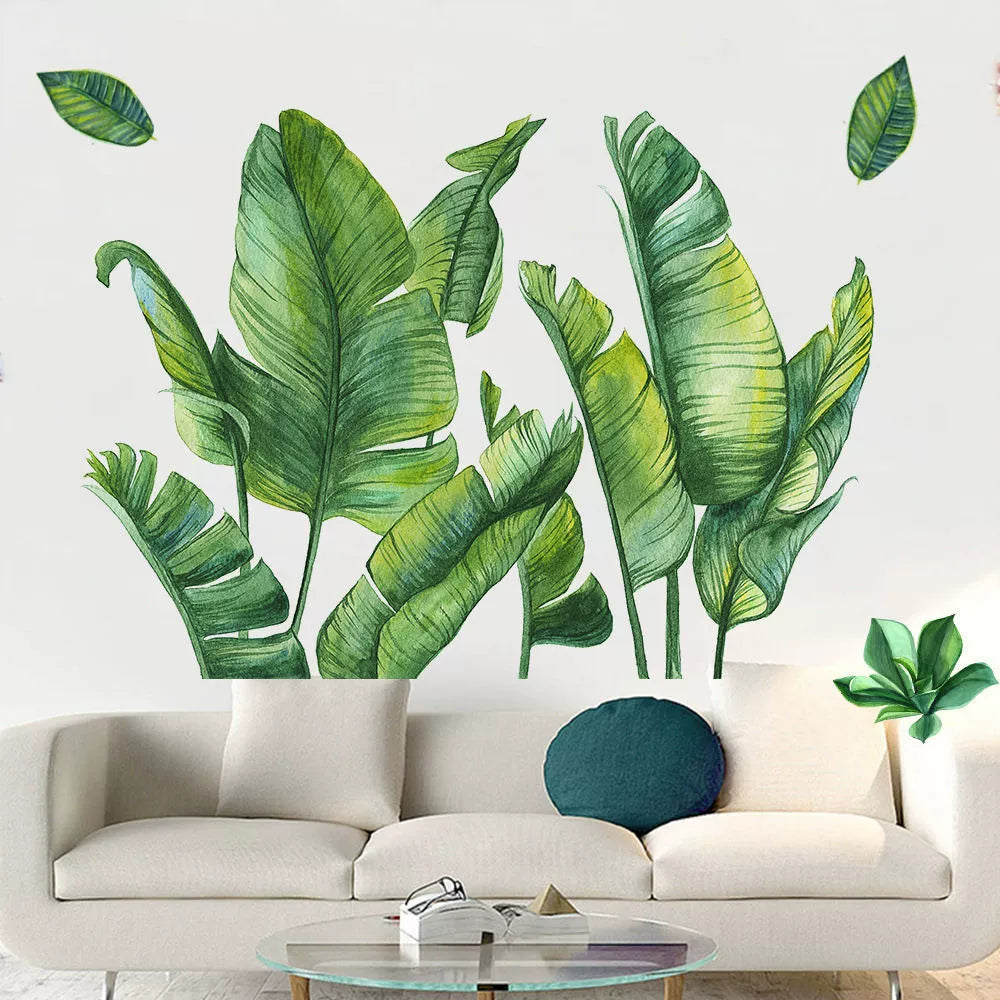 Vertical Self-Adhesive Entrance Painting Bonsai Artificial Green Plant