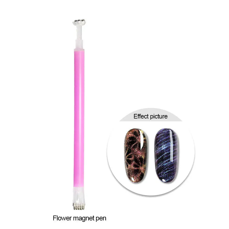 Clou Beaute Red Green Crystal Cat Eye Magnetic Gel Nail Polish 9D Galaxy Effect Holographic Reflective UV LED Varnish Nail Art