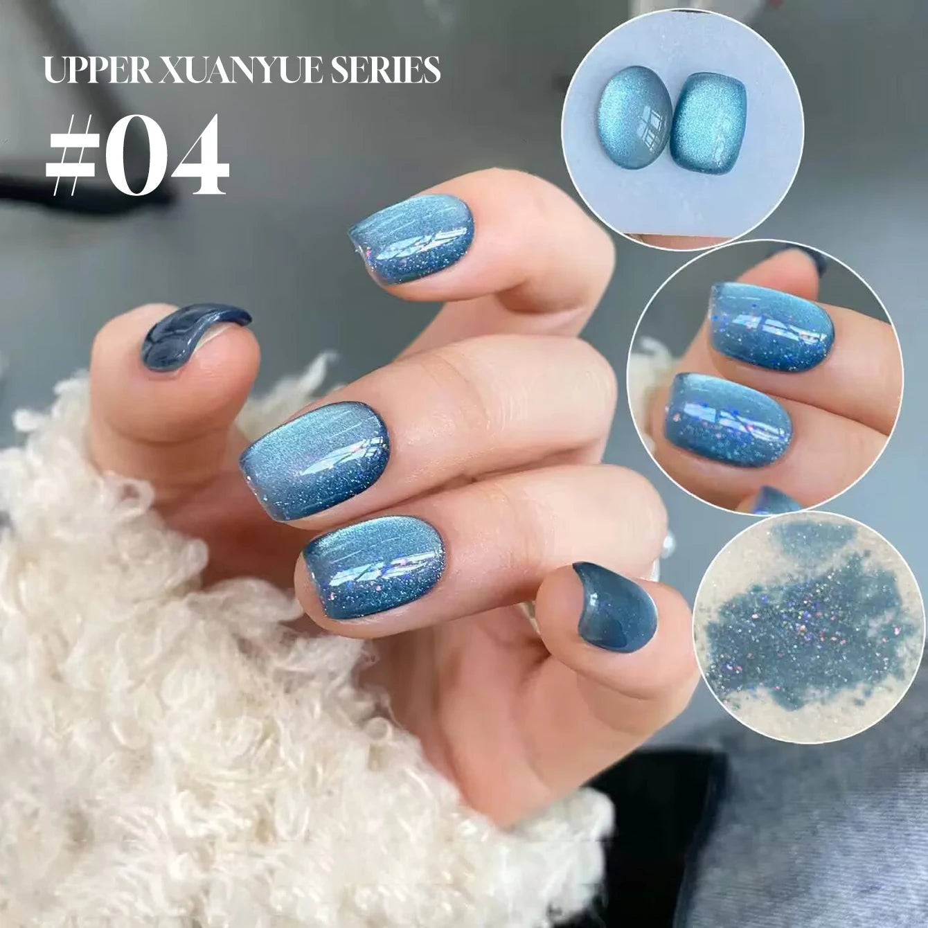 MIANEL 12ML 1-12pcs Blue Nails Glass Bead Cat Eye Gel Nail Polish Whitening Popular Summer Nails Crystal Nail Polish Green Nails