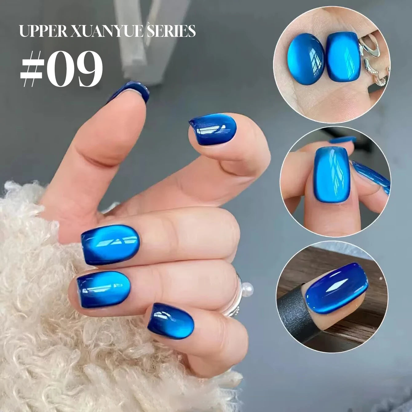 MIANEL 12ML 1-12pcs Blue Nails Glass Bead Cat Eye Gel Nail Polish Whitening Popular Summer Nails Crystal Nail Polish Green Nails