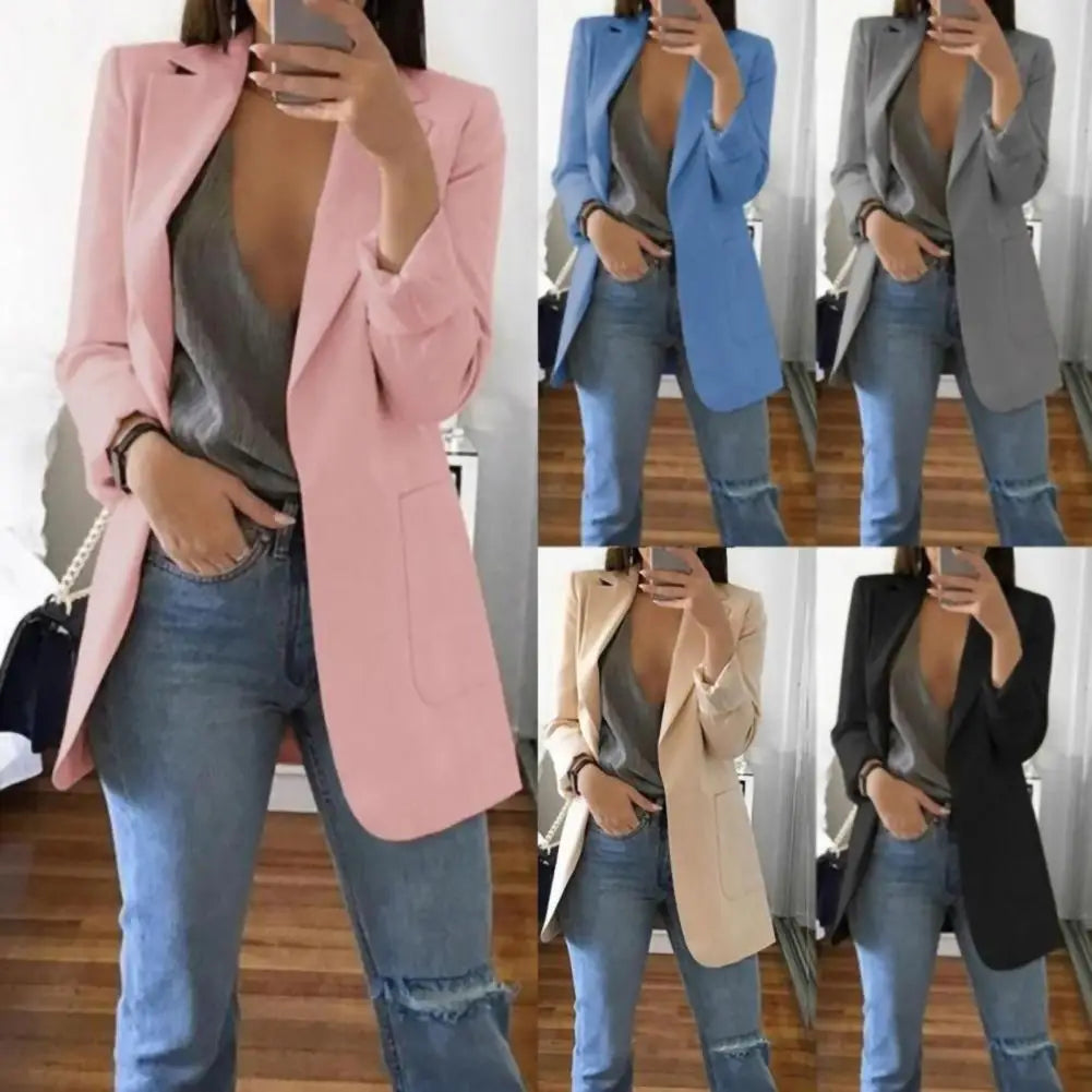 European And American Women Fashion Casual Suit Slim Fit Cardigan Oversized Women s Suit Coat 2023 Ladies Jacket Blazer