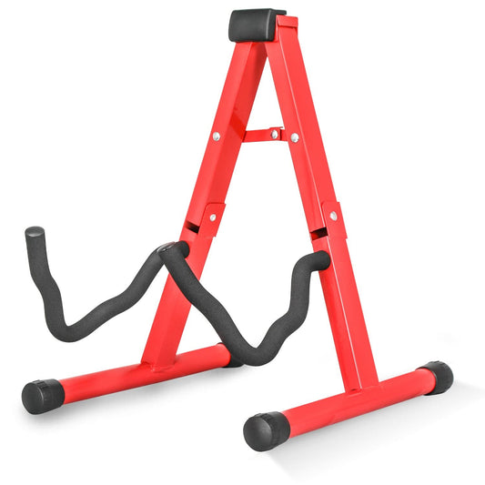 5 Core Guitar Stand A Frame Shape w Soft Foam Arm Non Slip Rubber for Acoustic Electric Bass Ukulele-0