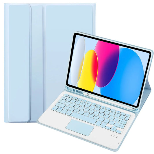 Wireless Touchpad Keyboard for iPad Air 5 4 10.9 7th 8th 9th 10.2 3 10.5 Stand Cover Case iPad Pro 11 Mini 6-Tablet Covers Cases
