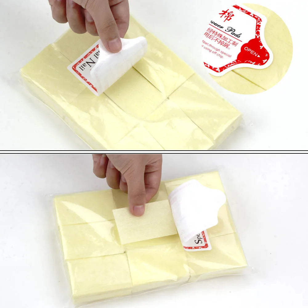 Nail Polish Remover Napkins Nail Wipes Pads Bath Manicure Pedicure UV Gel Lint-Free Wipes 100% Cotton Napkins For Nails Art Tool