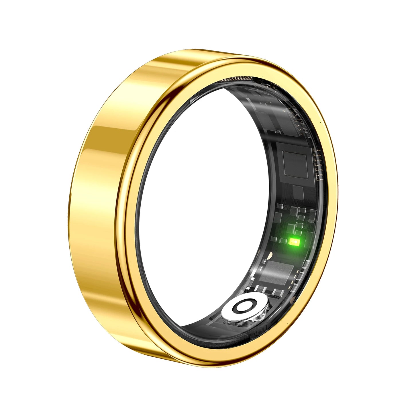 Hyprliving Smart Ring Remote Control Fitness Sleep Tracker Heart Rate Monitor Touch Screen Lighting Steel Ceramic Case