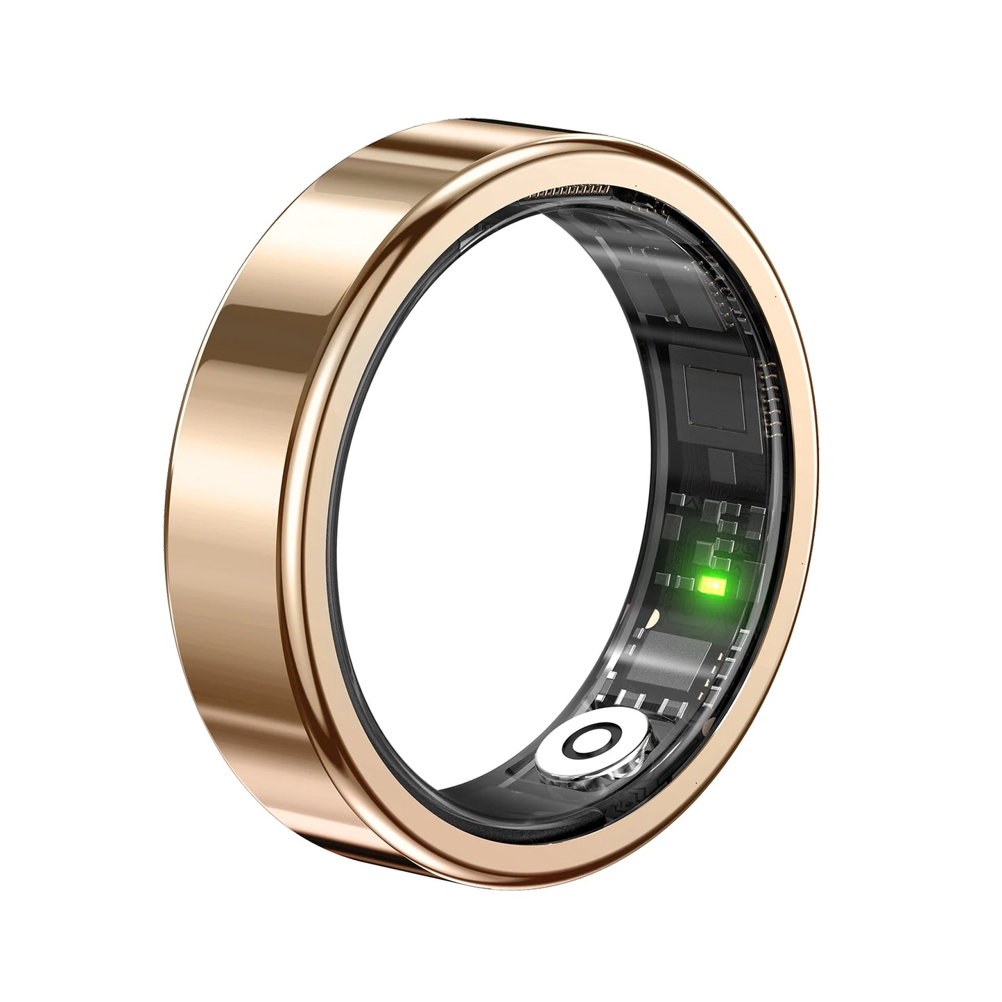Hyprliving Smart Ring Remote Control Fitness Sleep Tracker Heart Rate Monitor Touch Screen Lighting Steel Ceramic Case