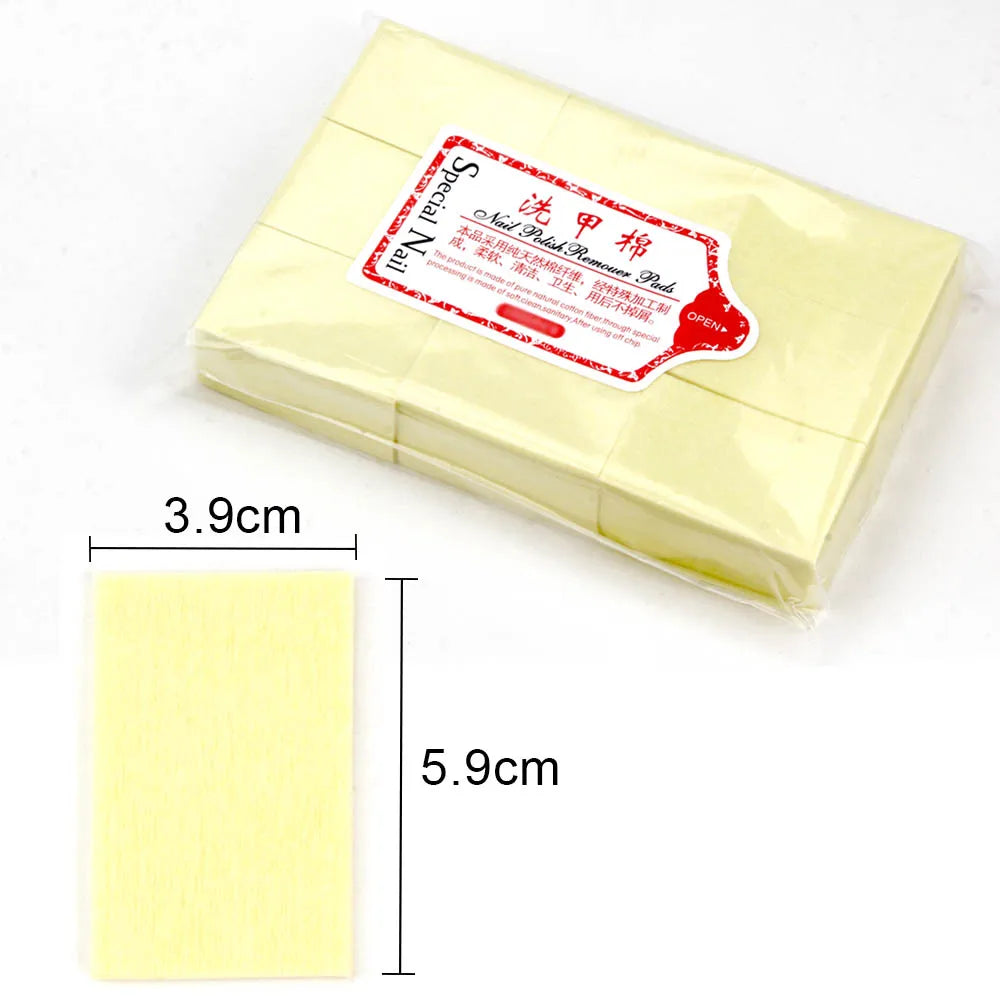 Nail Polish Remover Napkins Nail Wipes Pads Bath Manicure Pedicure UV Gel Lint-Free Wipes 100% Cotton Napkins For Nails Art Tool
