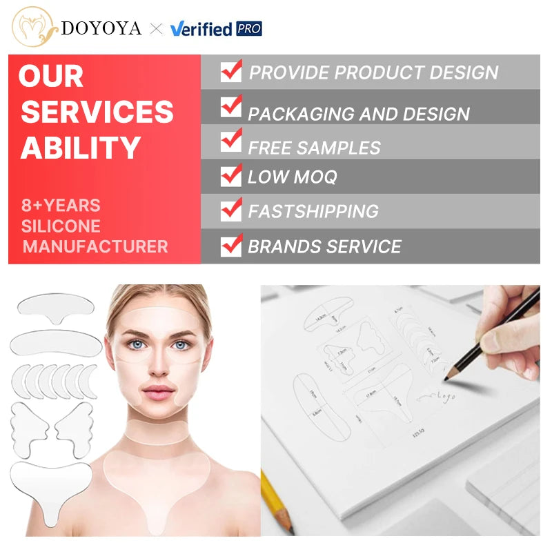 CE Certified Silicone Eye Anti Wrinkle Patches Color Customization Reusable Under Eye Wrinkle Patches OEM/ODM
