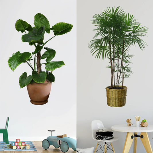 Vertical Self-Adhesive Entrance Painting Bonsai Artificial Green Plant
