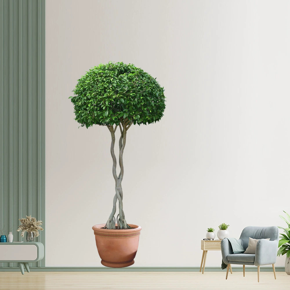 Vertical Self-Adhesive Entrance Painting Bonsai Artificial Green Plant