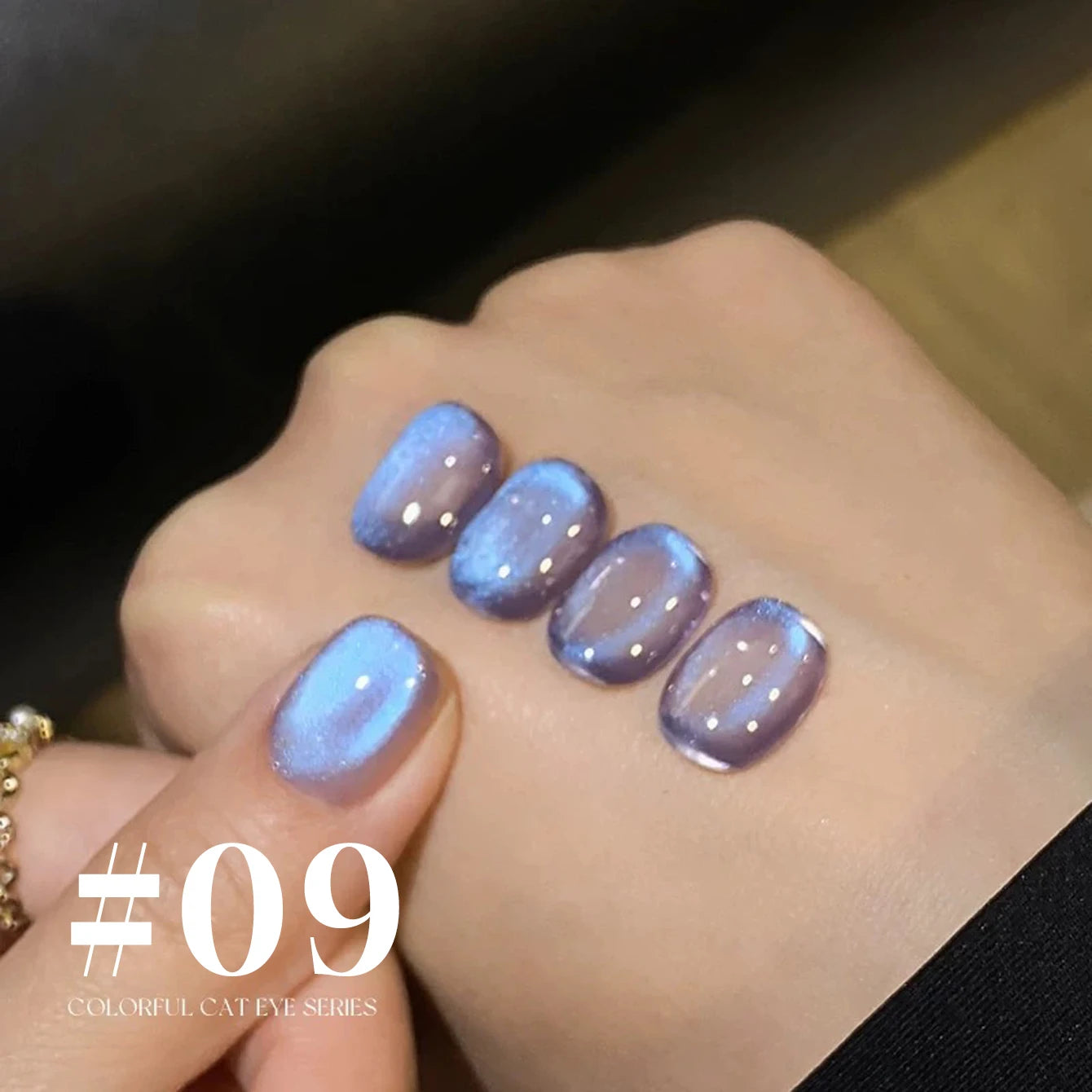 MIANEL 12ML 1-12pcs Blue Nails Glass Bead Cat Eye Gel Nail Polish Whitening Popular Summer Nails Crystal Nail Polish Green Nails