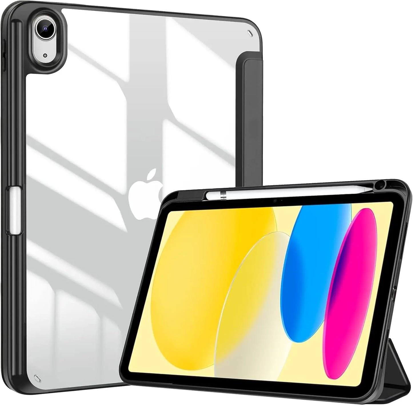 for iPad (A16) 11th Generation 11 Inch 2025/10th Generation 10.9 Inch 2022 Case  Pencil Holder,Hybrid iPad 11 10 Case with Clear