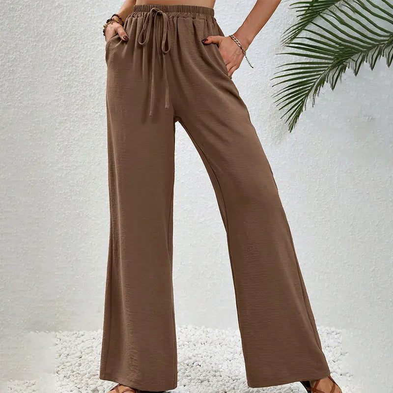 Women Striped Trousers Summer New Fashion Streetwear Basic Straight Casual Slim Pants Lady Sexy Solid Simple Versatile Trousers