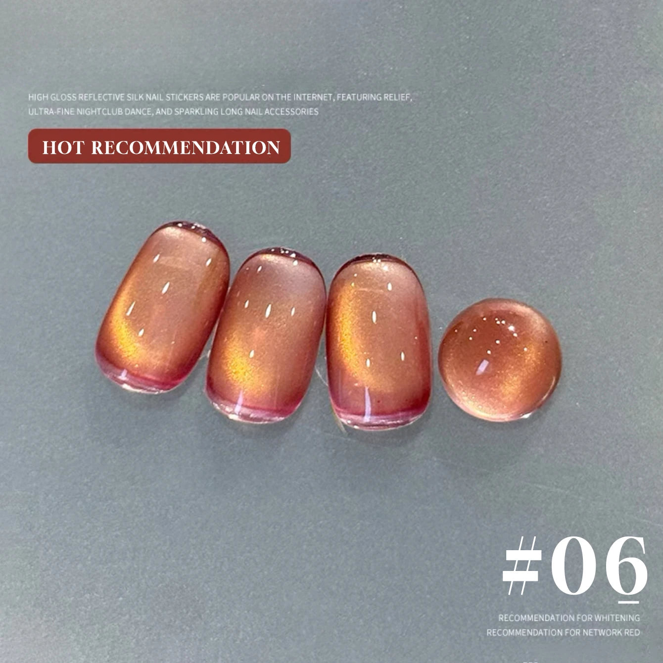 MIANEL 12ML 1-21PCS Red Ocean Cat Eye Gel Nail Polish 2025 Flash Glass Beads Cat Magnetic Gel Red Nails Blue Nails Summer Nails