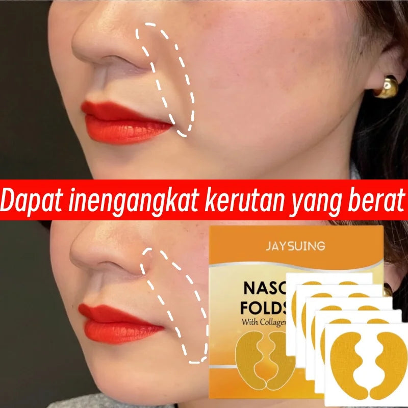 Nasolabial Folds Patch Contain Collagen Hyaluronic Acid Firming Skin Fade Fine Lines Deep Moisturizing Facial Mask Anti Wrinkle