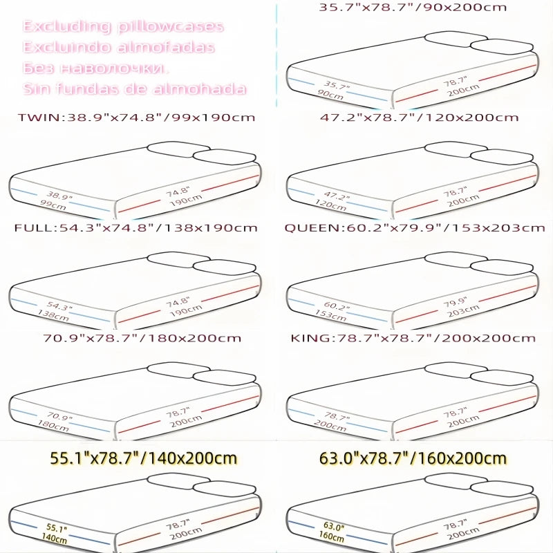 UPzo 100%Polyester 1pcs satin surface Bedding Fitted Sheet（No pillowcase）Elastic Band Around Mattress Cover King Bed Cover Sheet