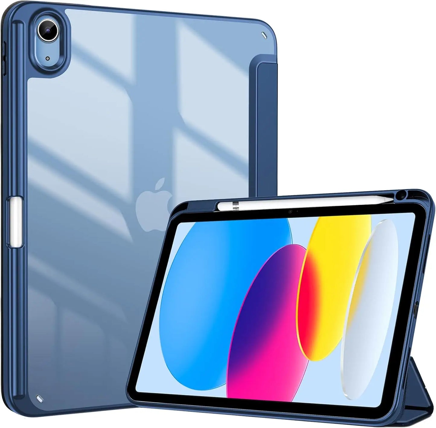 for iPad (A16) 11th Generation 11 Inch 2025/10th Generation 10.9 Inch 2022 Case  Pencil Holder,Hybrid iPad 11 10 Case with Clear