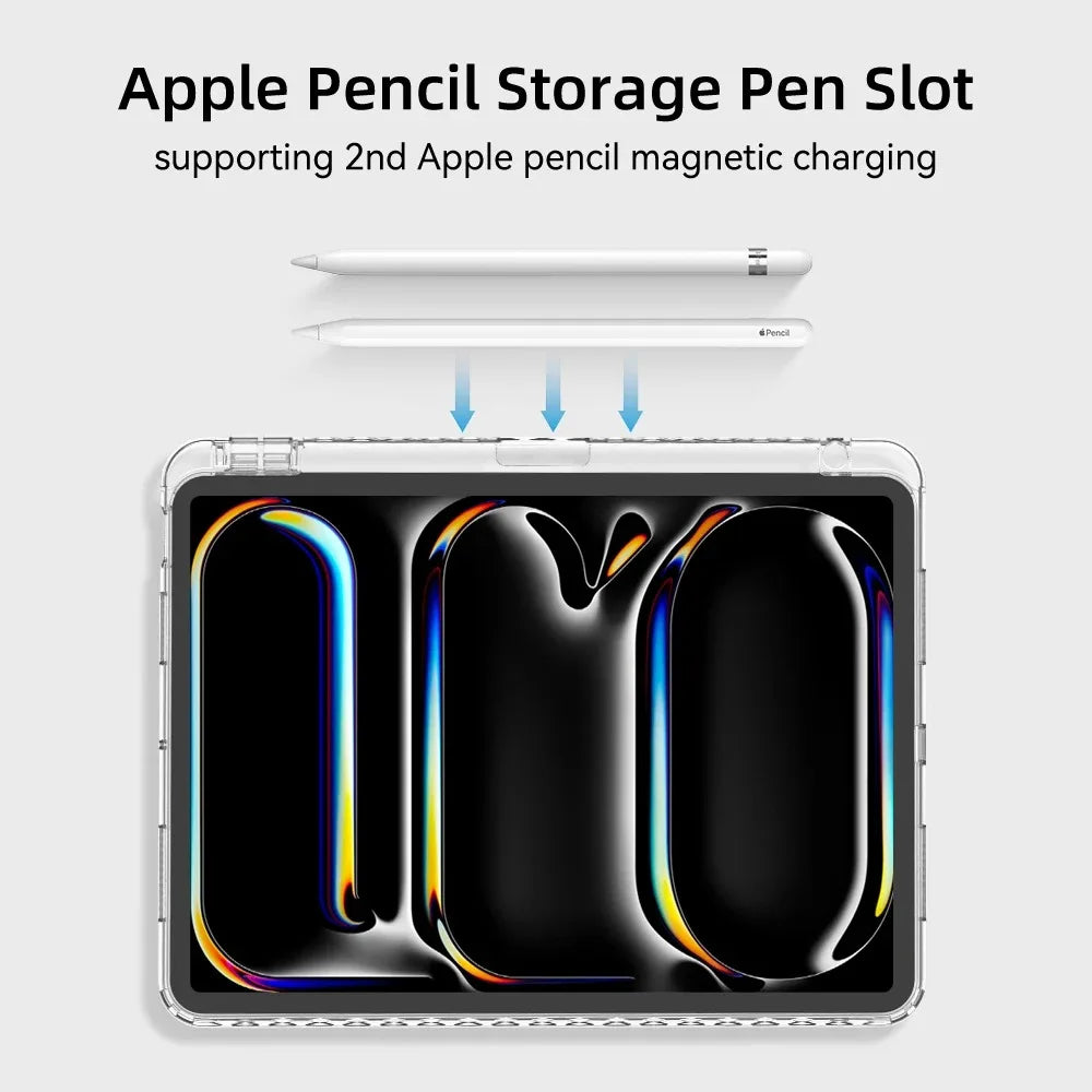 For 2025 iPad Air 11 Case iPad 10th Generation 11th A16 9th Cover Gen iPad Pro11 4 5 10.9in 12.9 M2 M3 M4 Pencil Holder Case