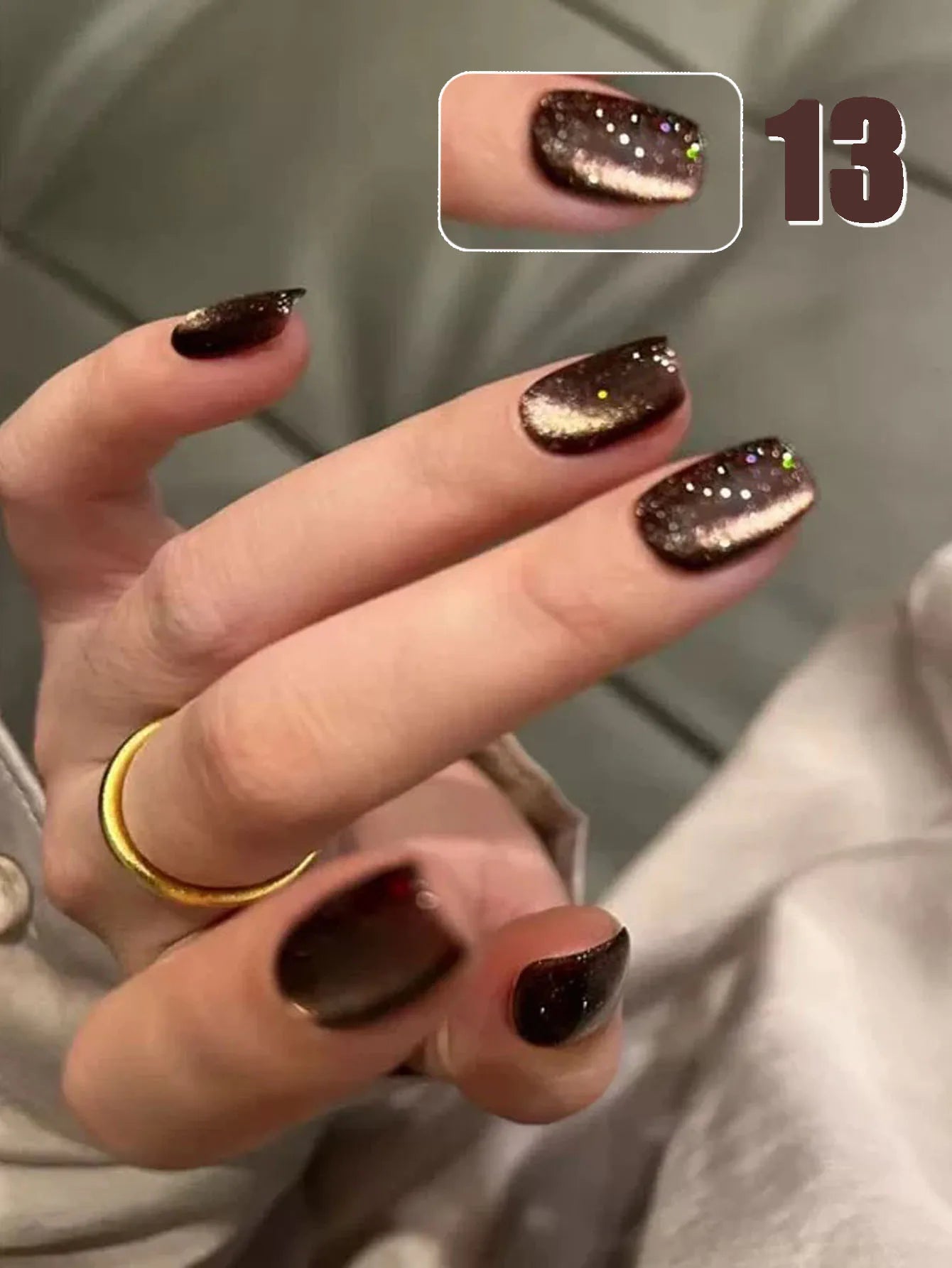 MIANEL 12ML 1-21PCS Red Ocean Cat Eye Gel Nail Polish 2025 Flash Glass Beads Cat Magnetic Gel Red Nails Blue Nails Summer Nails