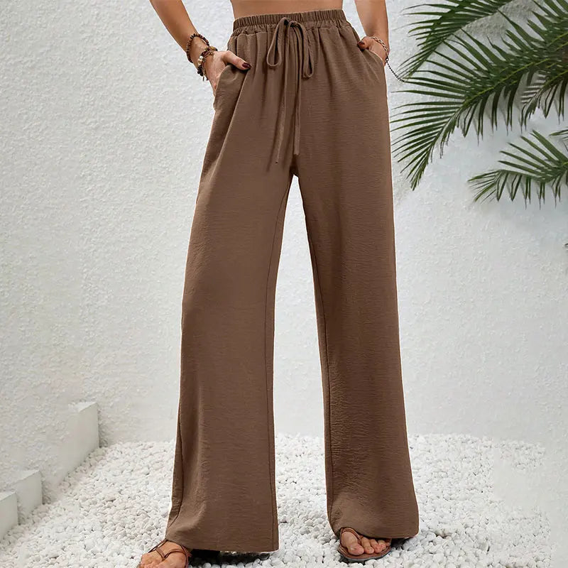 Women Striped Trousers Summer New Fashion Streetwear Basic Straight Casual Slim Pants Lady Sexy Solid Simple Versatile Trousers