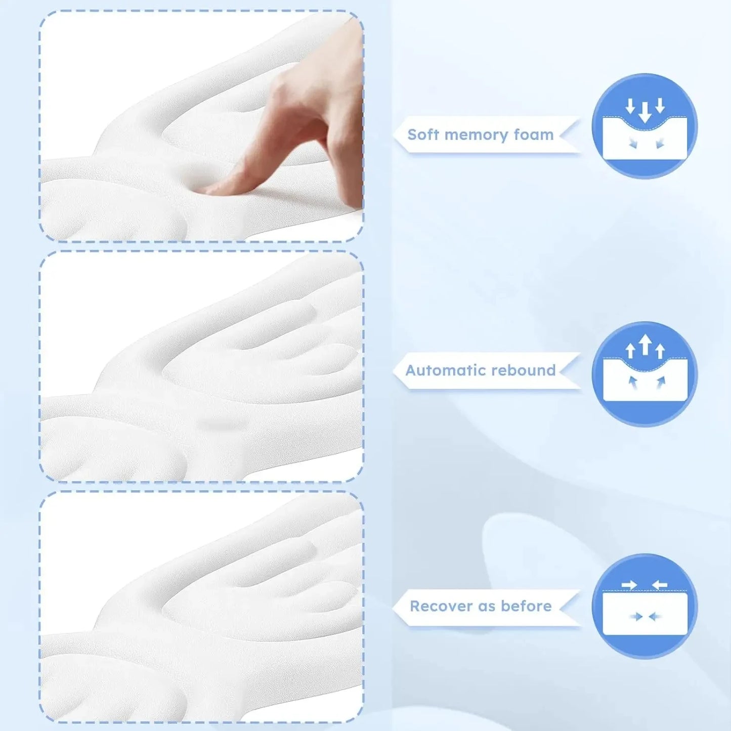 Mousepad Ergonomic Angel Keyboard Mouse Wrist Rest Office Typing Protection Relax Wrist Memory Foam Mouse Pad Computer Laptop PC