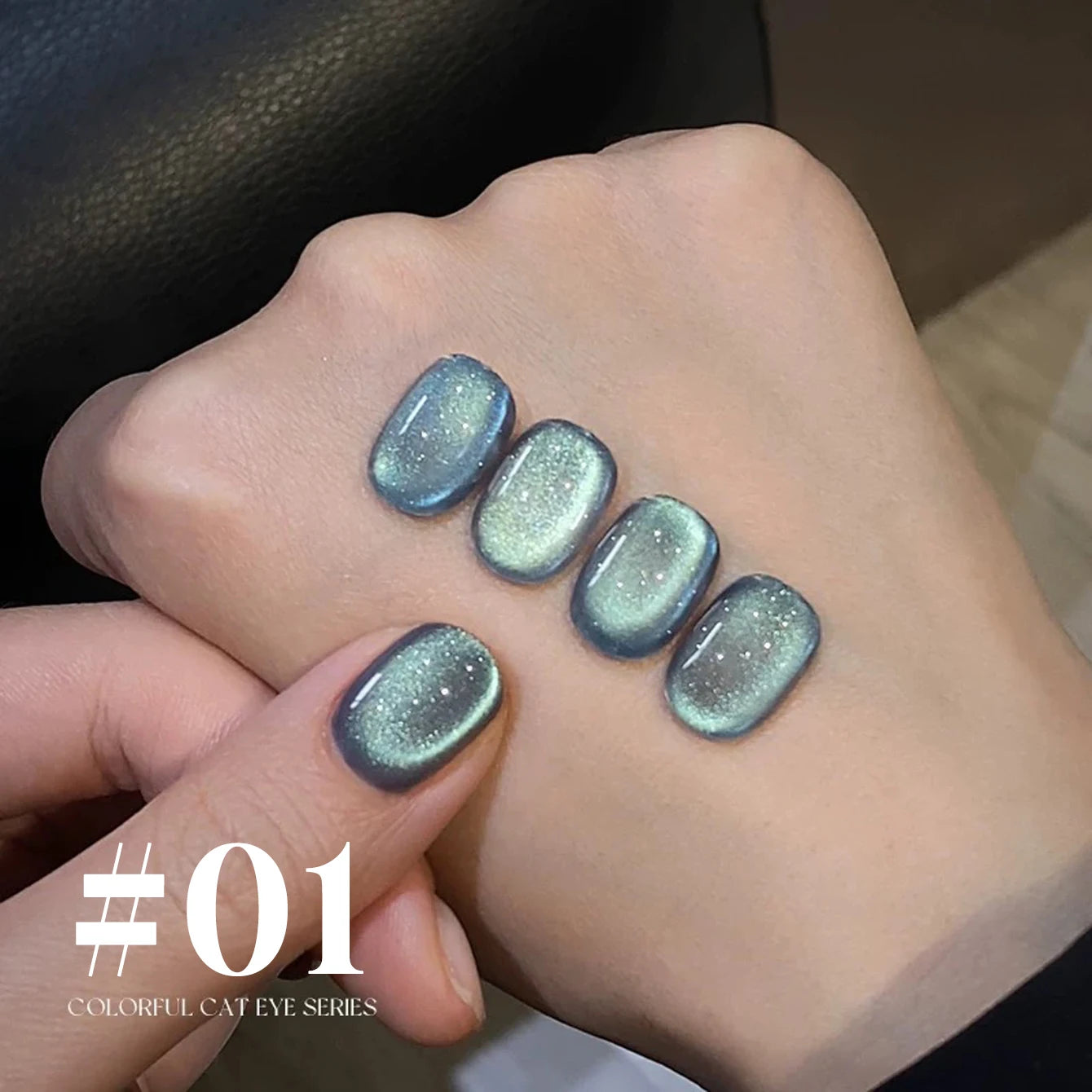 MIANEL 12ML 1-12pcs Blue Nails Glass Bead Cat Eye Gel Nail Polish Whitening Popular Summer Nails Crystal Nail Polish Green Nails