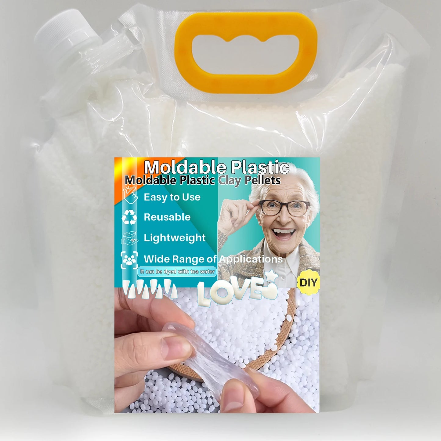 Moldable Plasti - party temporary teeth decoration, thermoplastic bead multi shaped plastic melt reusable hot bead crafts, DIY r