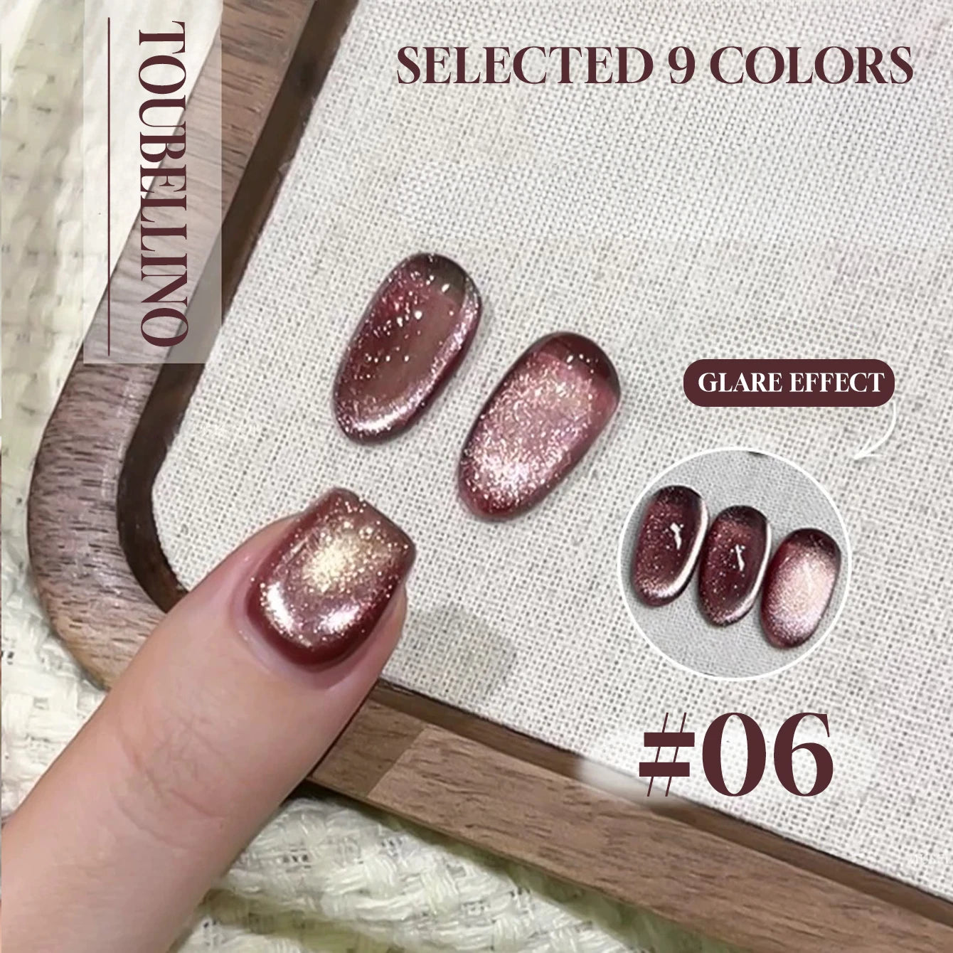 MIANEL 12ML 1-21PCS Red Ocean Cat Eye Gel Nail Polish 2025 Flash Glass Beads Cat Magnetic Gel Red Nails Blue Nails Summer Nails