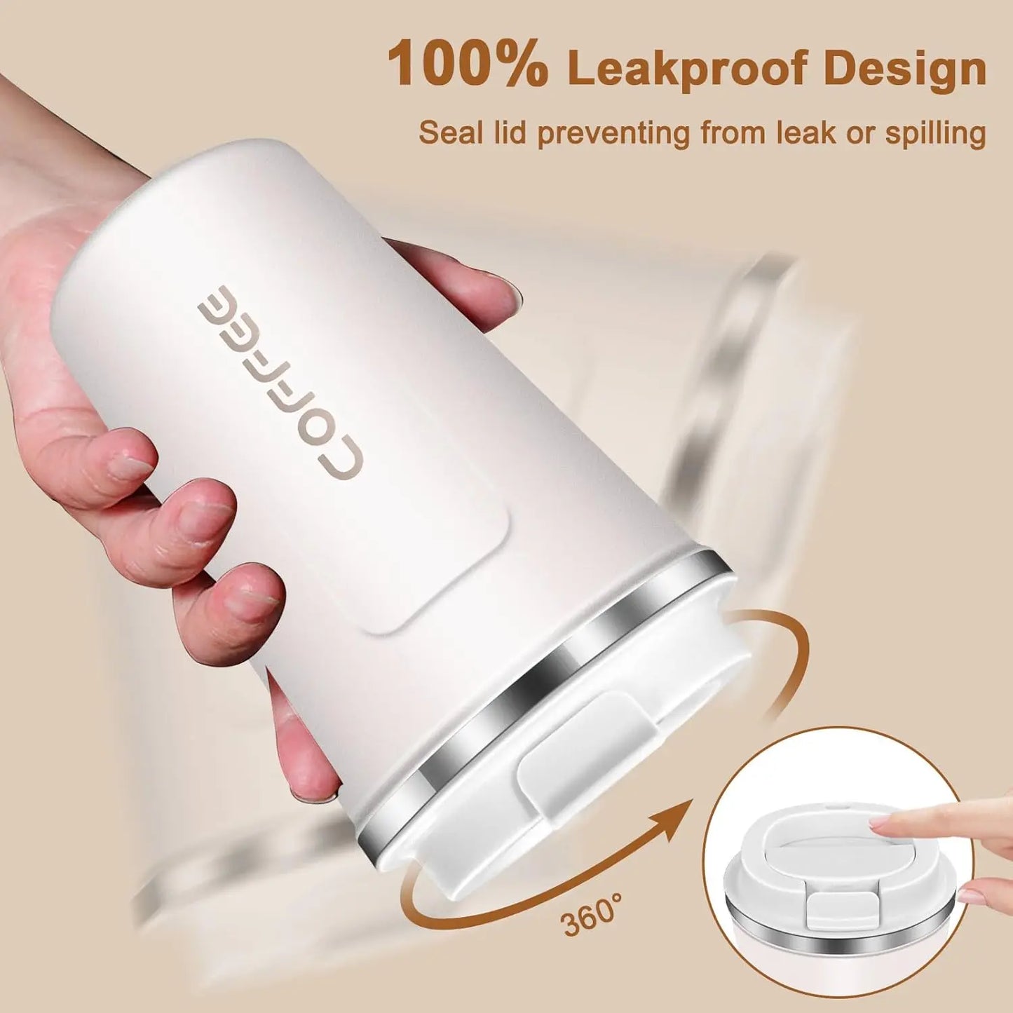 Insulated Coffee Mug Smart Temperature Display Coffee Cup Stainless Steel Thermos Cup Travel Water Bottle Car Office Water Cups