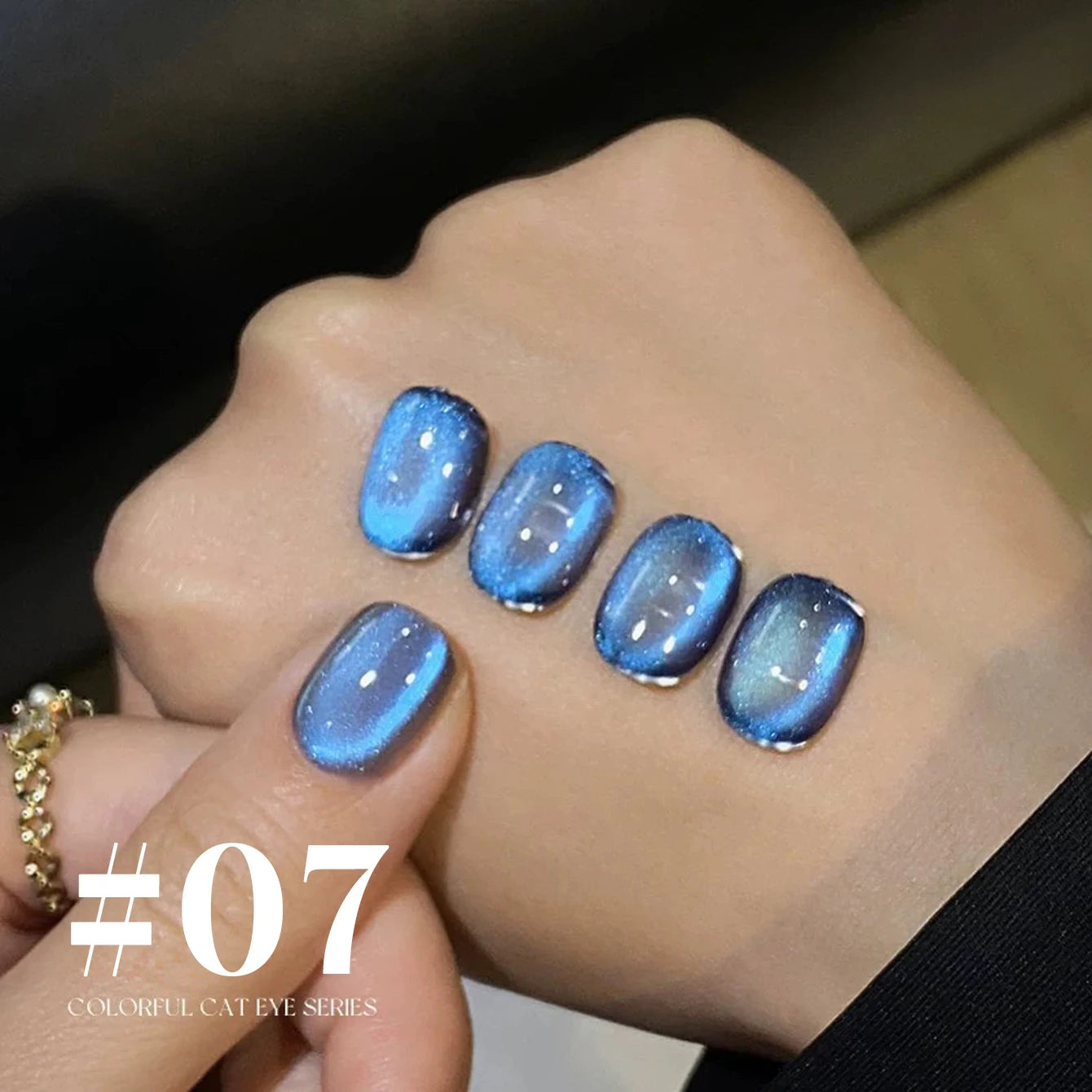 MIANEL 12ML 1-12pcs Blue Nails Glass Bead Cat Eye Gel Nail Polish Whitening Popular Summer Nails Crystal Nail Polish Green Nails