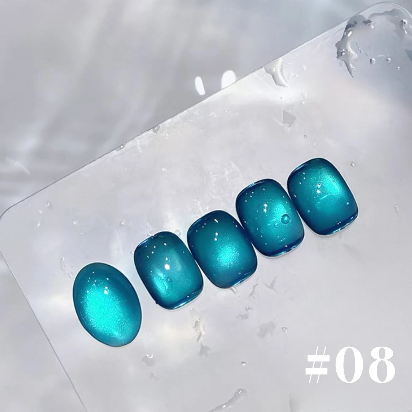 MIANEL 12ML 1-12pcs Blue Nails Glass Bead Cat Eye Gel Nail Polish Whitening Popular Summer Nails Crystal Nail Polish Green Nails
