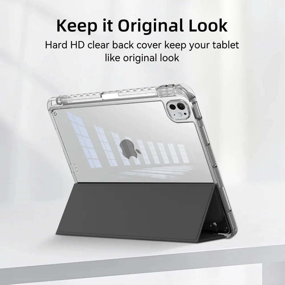 For 2025 iPad Air 11 Case iPad 10th Generation 11th A16 9th Cover Gen iPad Pro11 4 5 10.9in 12.9 M2 M3 M4 Pencil Holder Case