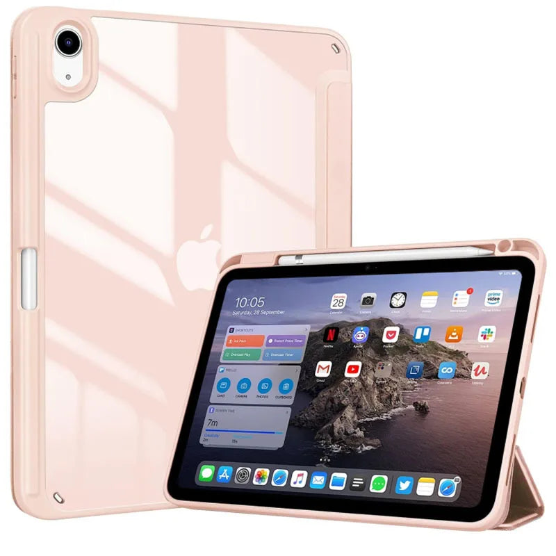 for iPad (A16) 11th Generation 11 Inch 2025/10th Generation 10.9 Inch 2022 Case  Pencil Holder,Hybrid iPad 11 10 Case with Clear