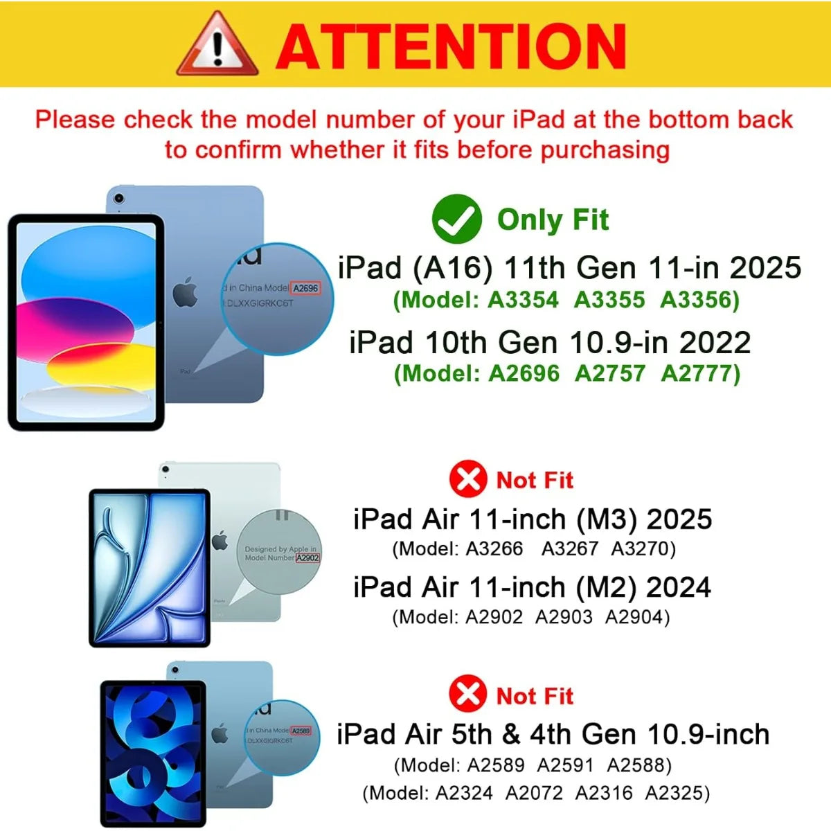 for iPad (A16) 11th Generation 11 Inch 2025/10th Generation 10.9 Inch 2022 Case  Pencil Holder,Hybrid iPad 11 10 Case with Clear