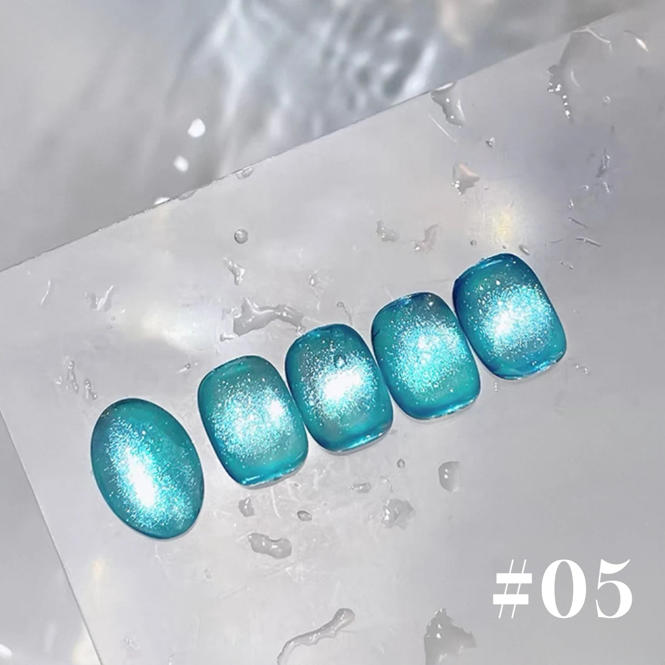 MIANEL 12ML 1-12pcs Blue Nails Glass Bead Cat Eye Gel Nail Polish Whitening Popular Summer Nails Crystal Nail Polish Green Nails