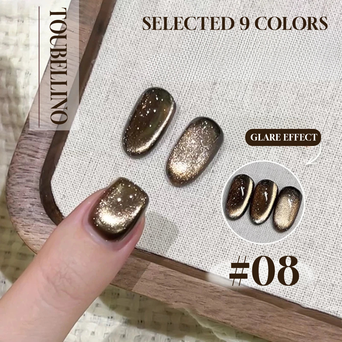 MIANEL 12ML 1-21PCS Red Ocean Cat Eye Gel Nail Polish 2025 Flash Glass Beads Cat Magnetic Gel Red Nails Blue Nails Summer Nails