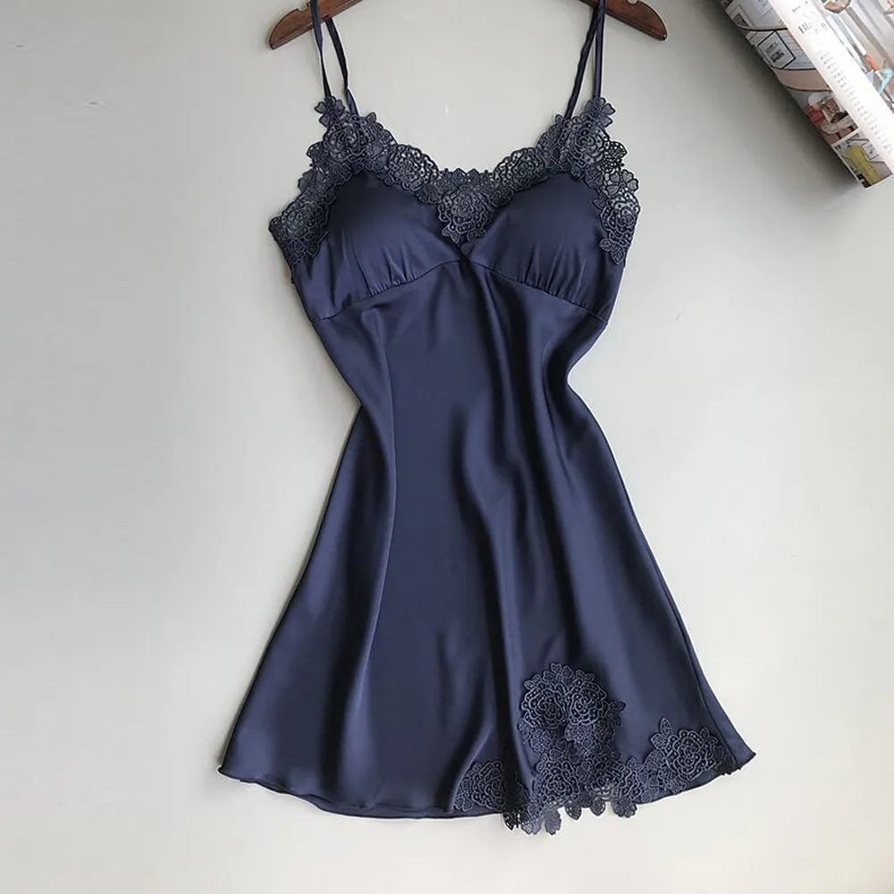 Sexy Lingerie Push up Underwear Lace Dress Robe Women Sleepwear Nightwear Pad Lingerie Sexy Garter Slip L