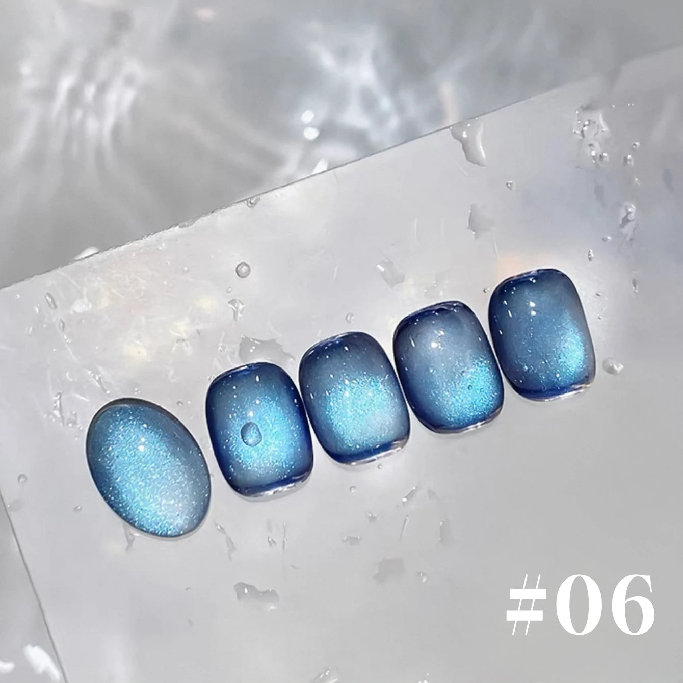 MIANEL 12ML 1-12pcs Blue Nails Glass Bead Cat Eye Gel Nail Polish Whitening Popular Summer Nails Crystal Nail Polish Green Nails