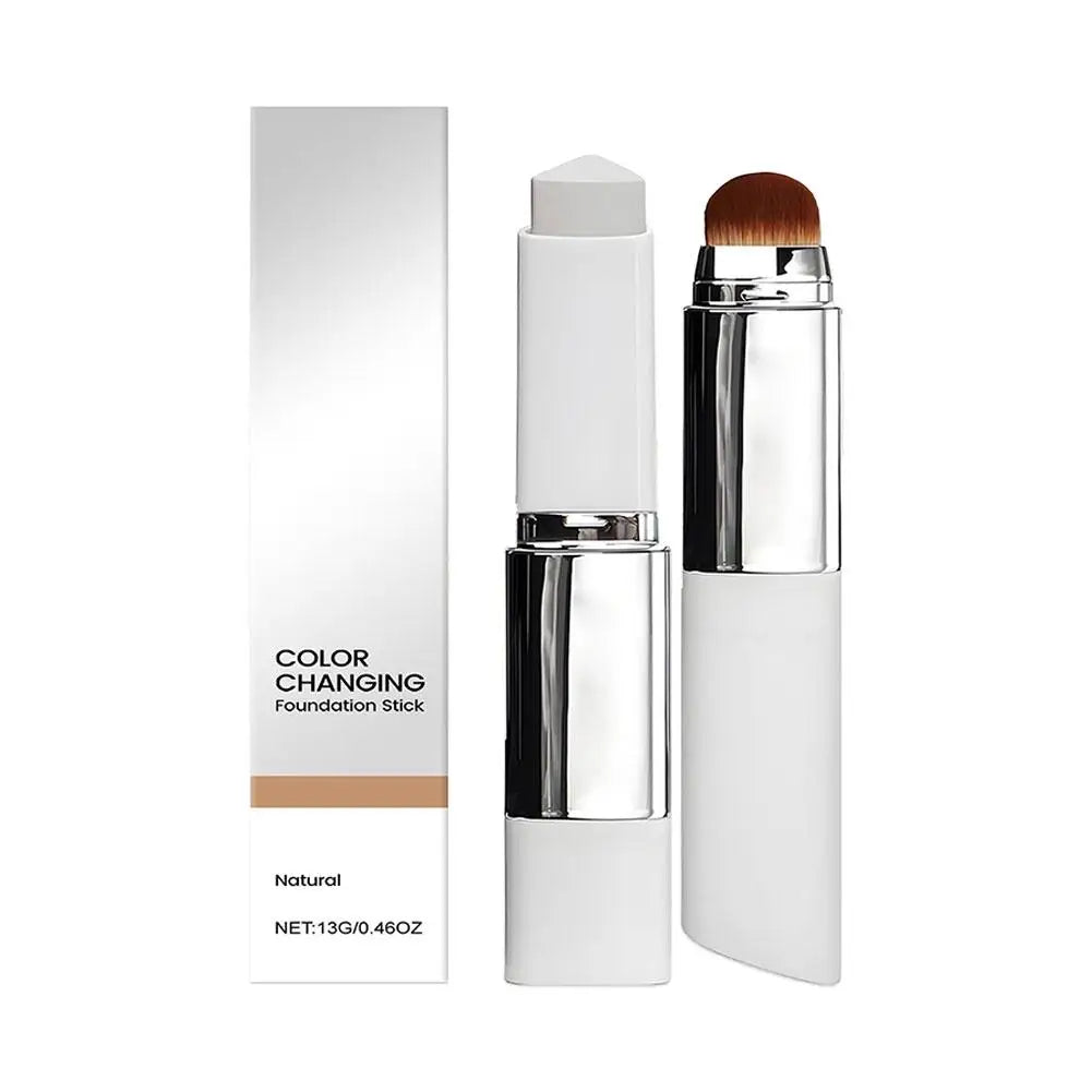 2-in-1 Color Changing Foundation Stick Lightweight Moisturizing Brightening Color Changing Foundation Makeup Base Cosmetics