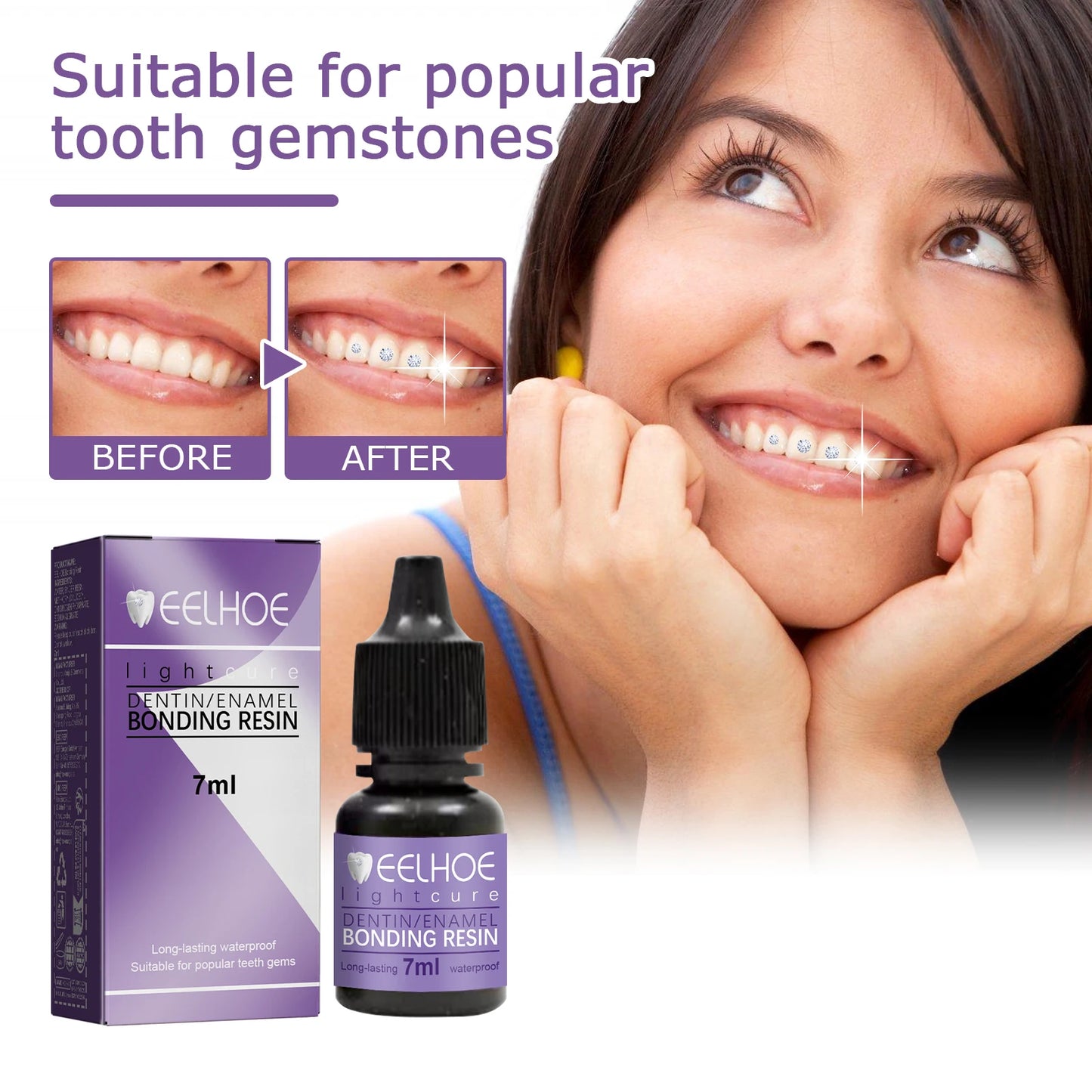 Tooth Gem Glue Dental Adhesive for Tooth Gems Diamond Kit Glue Teeth Crystal Jewelry Sturdy Tooth Jewelry Orthodontic Gel
