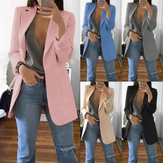 European And American Women Fashion Casual Suit Slim Fit Cardigan Oversized Women s Suit Coat 2023 Ladies Jacket Blazer