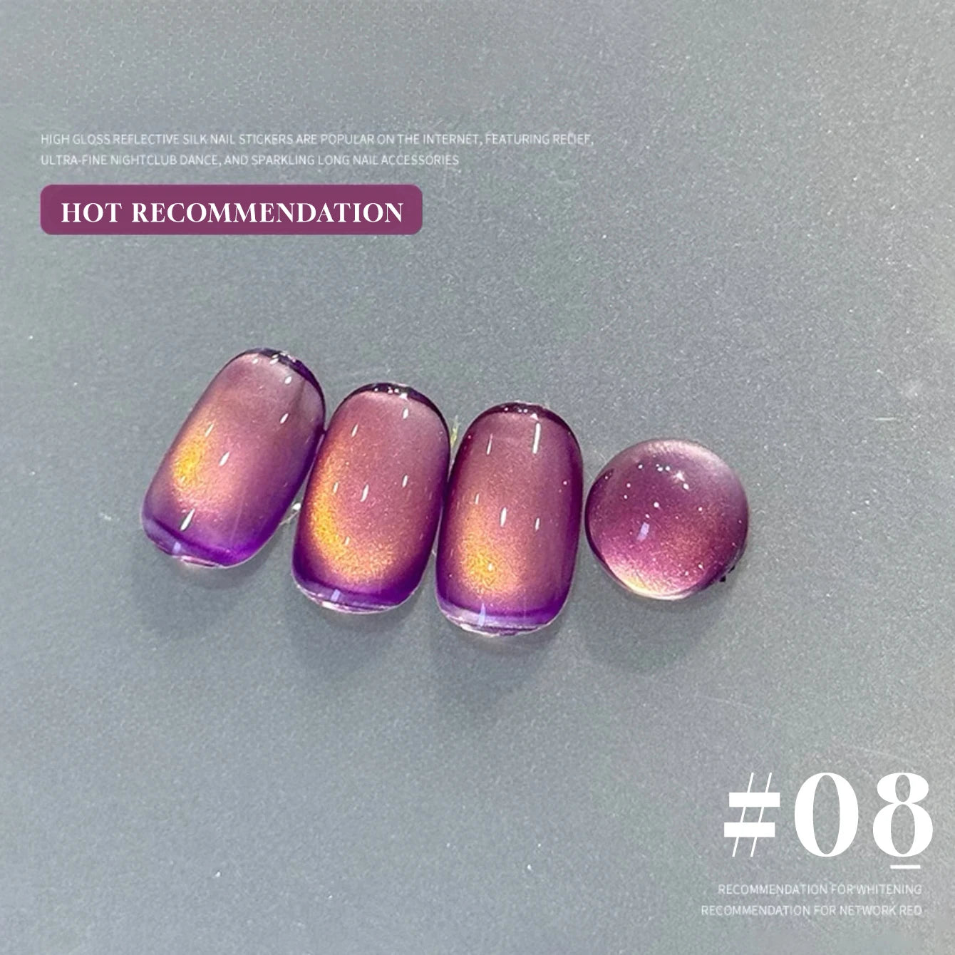 MIANEL 12ML 1-21PCS Red Ocean Cat Eye Gel Nail Polish 2025 Flash Glass Beads Cat Magnetic Gel Red Nails Blue Nails Summer Nails