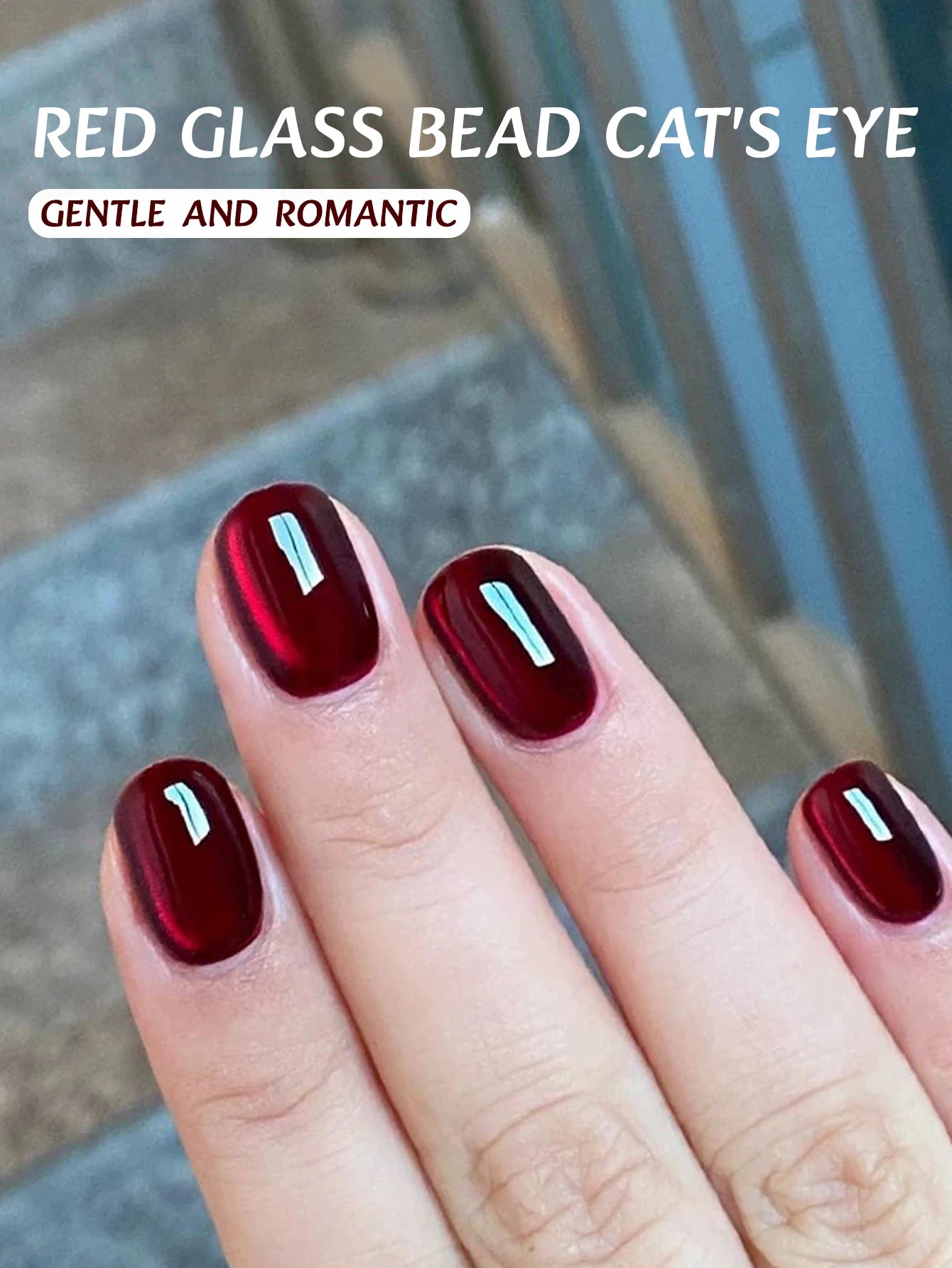 MIANEL 12ML 1-21PCS Red Ocean Cat Eye Gel Nail Polish 2025 Flash Glass Beads Cat Magnetic Gel Red Nails Blue Nails Summer Nails