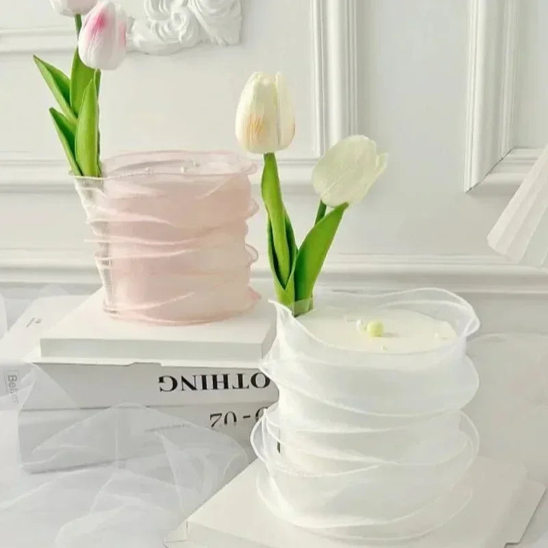 10 size/roll ribbon yarn satin for DIY handicraft gift wrapping decoration wedding bouquet wreath sewing supplies